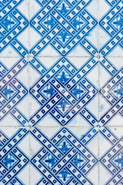 Детали Крупным Планом Старой Португальской Глазурованной Плитки — стоковое фото
