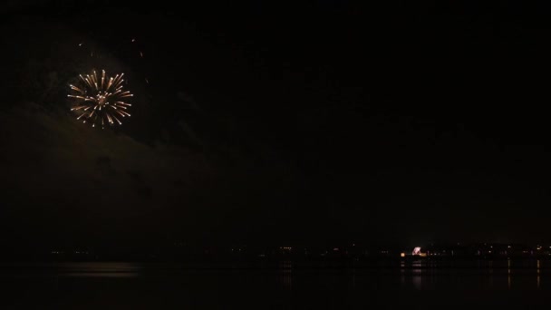 トレイラ トレイラ アヴェイロ ポルトガル 月は毎年起こる祭典の Paio の花火 — ストック動画
