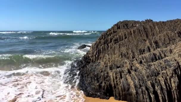 Pláž Kameny Portugalsku Almograve Alentejo — Stock video