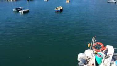ODMIRA, PORTUGAL - CIRCA SEPTEMBER 2017: Vila Nova dfe Milfontes' Fishing Port, near Odmira, Alentejo Portugal.