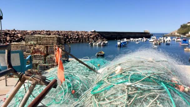 Odmira Portugal Circa September 2017 Vila Nova Dfe Milfontes Fishing — Stock Video