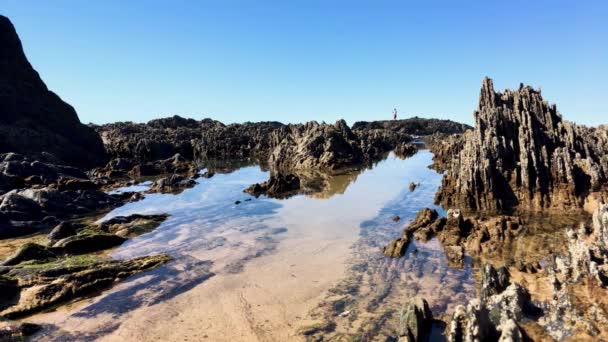 Odmira Portugal Circa Septiembre 2017 Playa Del Almograve Una Atracción — Vídeos de Stock