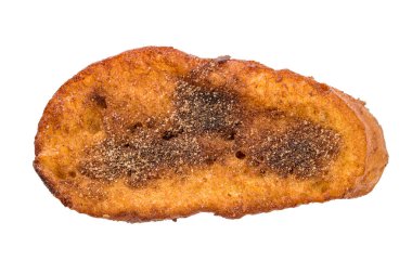 Geleneksel Noel Rabanada. İspanyolca beyaz arka plan üzerinde izole Torrijas.