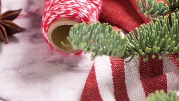 Bolinhos Caseiros Natal Com Recheio Geléia Frutas Açúcar Gelado — Vídeo de Stock