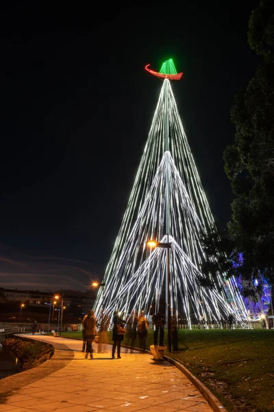 Aveiro Portekiz Yaklaşık Aralık 2018 Fonte Nova Nın Bahçe Noel — Stok fotoğraf