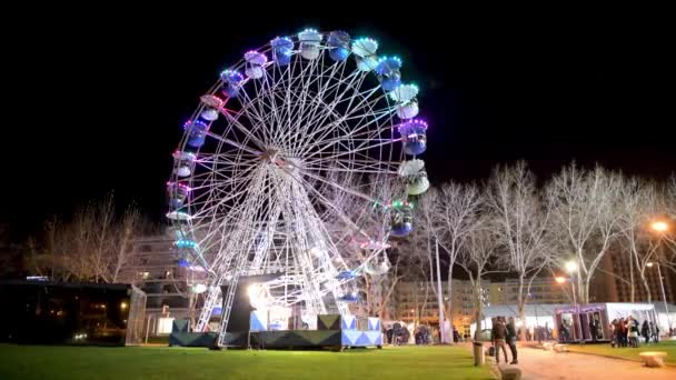 Aveiro Portugal Circa Décembre 2018 Jardin Fonte Nova Avec Marché — Video