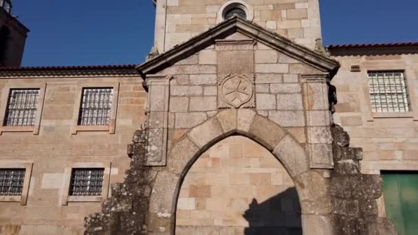 Barcelos Portugalia Circa Emerytalnych 2019 Widok Ruiny Paco Dos Condes — Wideo stockowe