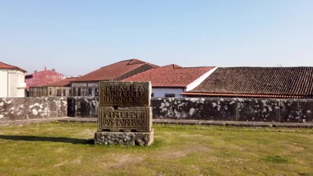 バルセロス ポルトガル サーカ Jauary 2019 Dos バルセロスにコンデスの遺跡でビュー 建物は 1755 年に地震によって破壊された — ストック動画