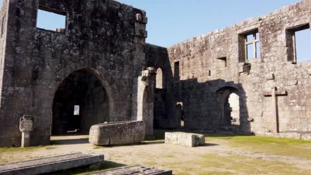 Barcelos Portugal Circa Jauary 2019 Vista Para Ruínas Paco Dos — Vídeo de Stock