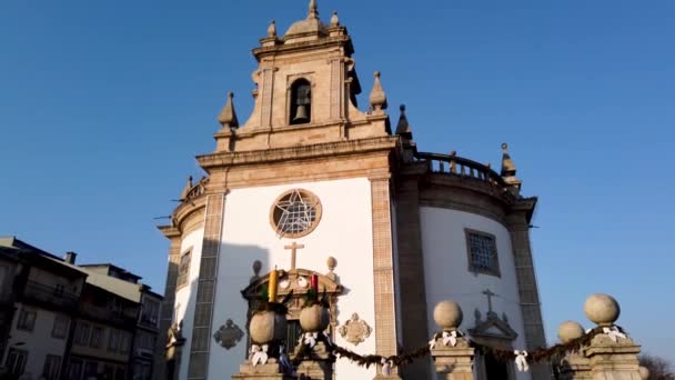 巴塞罗斯 葡萄牙 圣乔里 2019年 Bom 耶稣达克鲁兹在巴塞罗那 它有60个教区 是全国教区数量最多的城市 — 图库视频影像