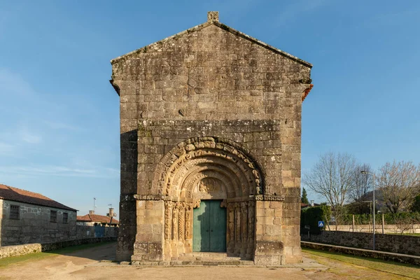 Frente Fachada Arquitrave Decorado Igreja Românica Século Xiii São Salvador — Fotografia de Stock