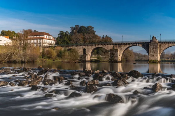 Bridge Ponte Barca Oldtidens Kystlandsby Ved Minho Elven Nord Portugal – stockfoto