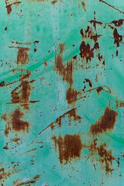 Yeşil boya paslı dokulu metal yontma