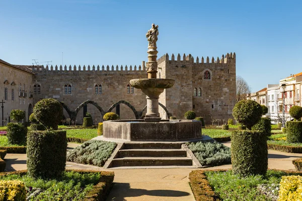 Jardines Santa Bárbara Con Castillo Braga Portugal — Foto de Stock