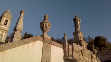 Braga, Portekiz - Şubat 2019 yaklaşık: Kutsal Bom Jesus Monte (olarak da bilinen kutsal, Bom Jesus de Braga) yer alır Tenoes bucak, şehir, ilçe ve İlçe Braga, Portekiz.
