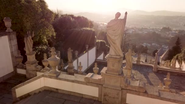 Braga Portugal Circa February 2019 Sanctuary Bom Jesus Monte Also — Stock Video
