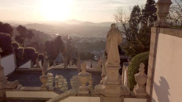 Braga Portugalsko Cca Února 2019 Svatyně Bom Jesus Monte Také — Stock video