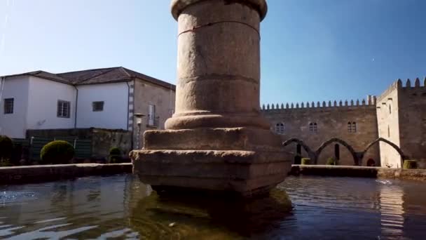 Бразі Португалія Circa Лютого 2019 Санта Барбарі Сад Середньовічних Єпископського — стокове відео