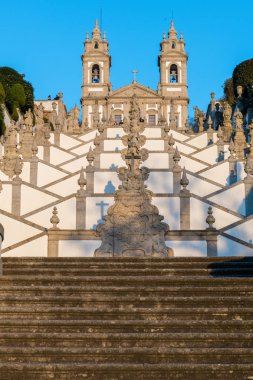 Braga, Portekiz - Şubat 2019 yaklaşık: Kutsal Bom Jesus Monte (olarak da bilinen kutsal, Bom Jesus de Braga) yer alır Tenoes bucak, şehir, ilçe ve İlçe Braga, Portekiz.