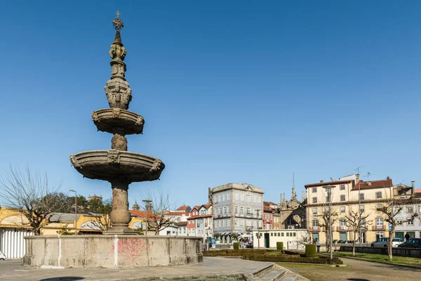 Braga Portugal Circa Februari 2019 Fontein Van Campo Das Hortas — Stockfoto