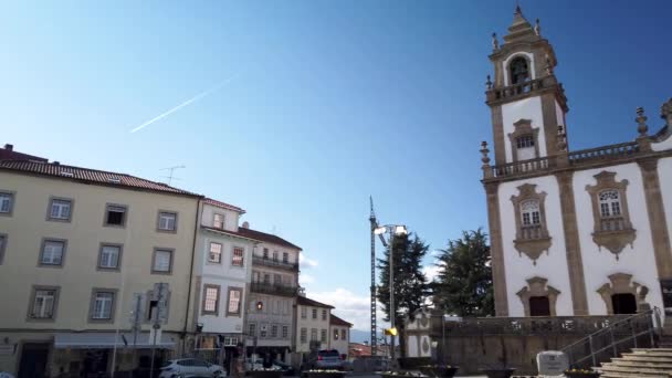 Viseu Portugal Circa February 2019 View Misericordia Church Main Entrance — Stock Video