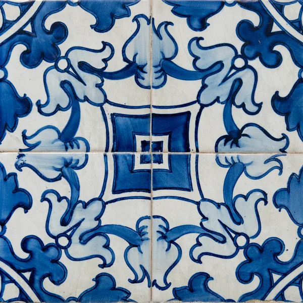 Vintage Azulejos Hagyományos Portugál Csempe — Stock Fotó