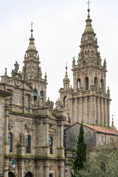 Santiago de Compostela facciata della cattedrale dettaglio — Foto Stock