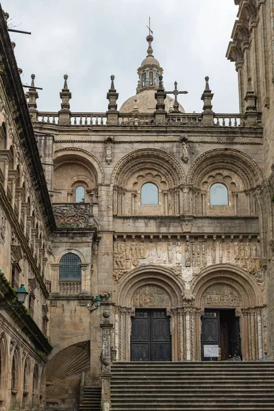 Detalle fachada catedral Santiago de Compostela — Foto de Stock