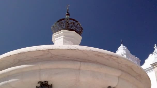 Fonte Henriquina Fountain Giraldo Square Renaissance Architecture — Stock Video