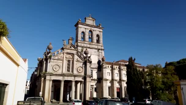 Έβορα Πορτογαλία Γύρω Στις 2019 Μαρτίου Εκκλησία Της Nossa Senhora — Αρχείο Βίντεο