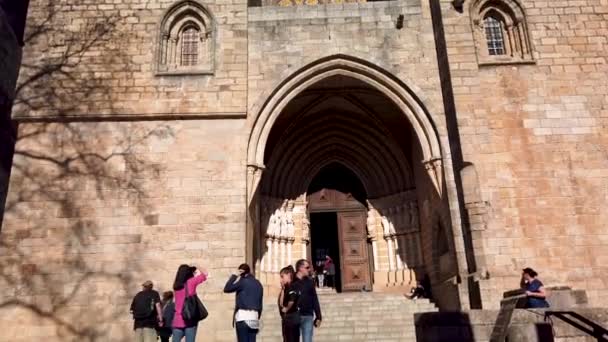 Evora Portekiz Circa March 2019 Basilica Bizim Lady Assumption Daha — Stok video