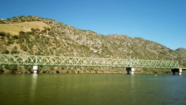 Widok Dolinę Douro Pobliżu Mostu Ferradosa Sao Xisto Położony Vale — Wideo stockowe