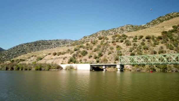 Vista Vale Douro Perto Ponte Ferradosa São Xisto Localizada Município — Vídeo de Stock