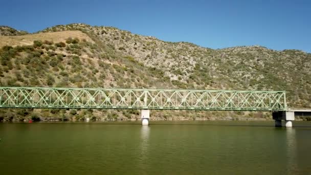 Vista Vale Douro Perto Ponte Ferradosa São Xisto Localizada Município — Vídeo de Stock