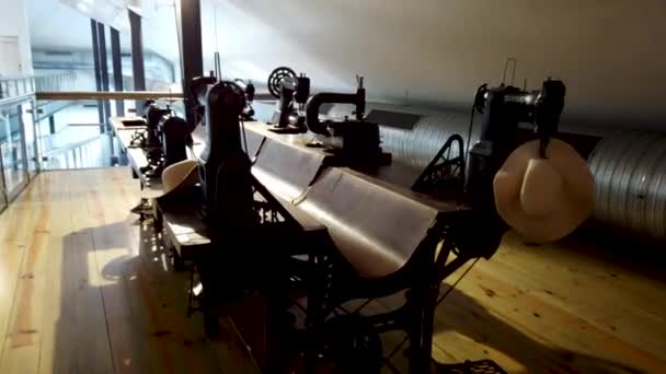 Sao Joao Madeira Portugalsko Května 2019 Výroba Stroje Výstavě Muzeu — Stock video