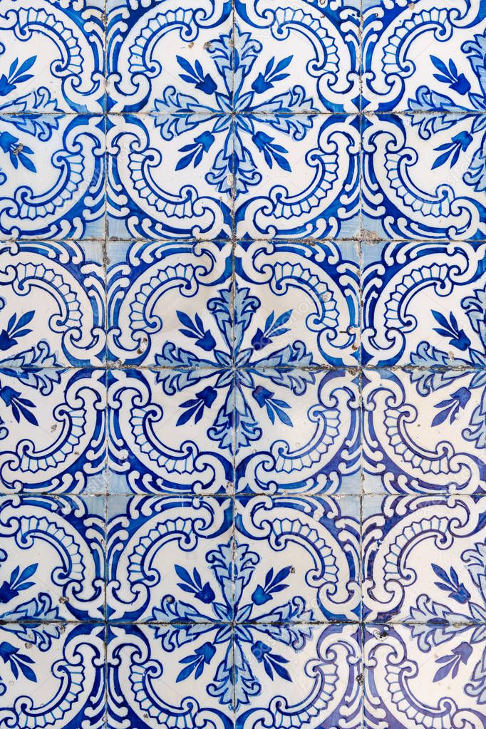 Traditional Portuguese glazed tiles