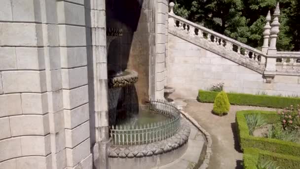 Merdiven Için Sanctuary Our Lady Remedios Lamego Portekiz Içinde Görüntüleme — Stok video