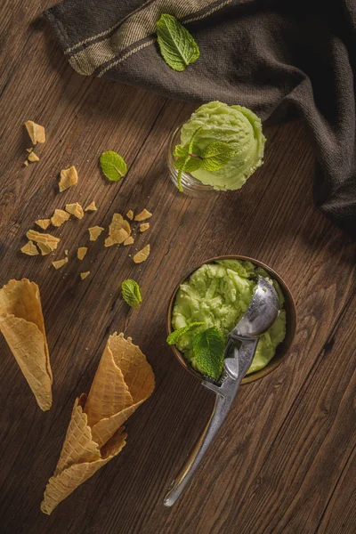 Helado de pistacho — Foto de Stock