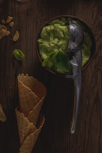 Helado de pistacho —  Fotos de Stock