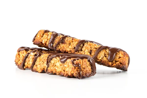 Cereal bars with peanuts and chocolate — Stock Photo, Image