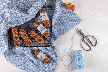 Fıstık ve çikolata ile Tahıl barlar