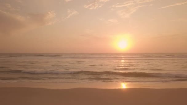 Luftaufnahme Von Strand Und Sanddünen Bei Sonnenuntergang Murtosa Aveiro Portugal — Stockvideo