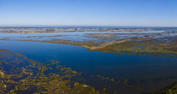 Uitzicht Vanuit Lucht Puxadouro Bij Lagune Van Aveiro Ovar Aveiro — Stockfoto