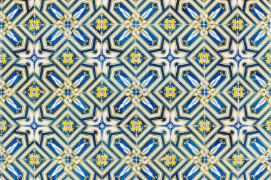 Geleneksel süslü Portekiz dekoratif fayansları azulejos.