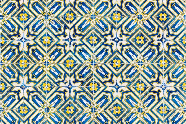 Traditional Ornate Portuguese Decorative Tiles Azulejos — Stock Photo, Image