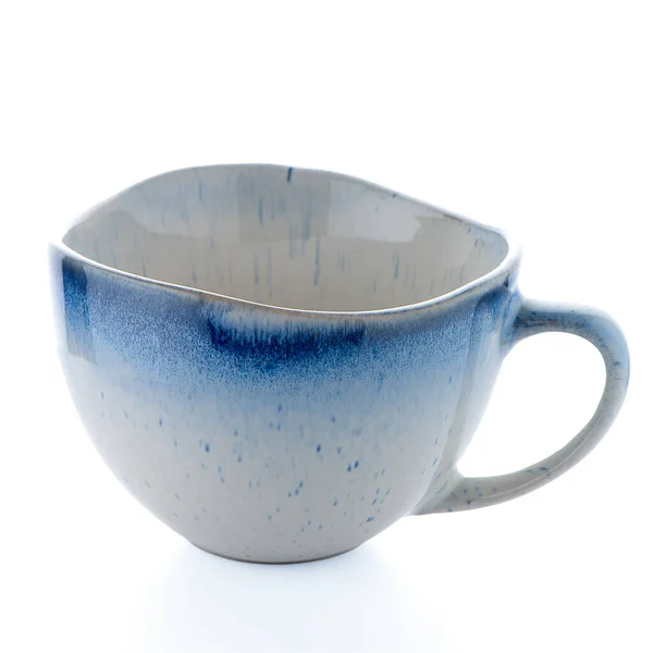 Керамические Чашки Чая Изолированы Белом Фоне — стоковое фото
