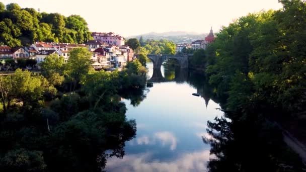 Amarante Portekiz Kuzeyinde Porto Bölgesi Nde Güzel Bir Kasabadır — Stok video