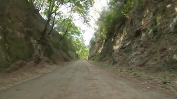 Punto Vista Plano Montar Bicicleta Amarante Cycling Trail Portugal Cuenta — Vídeo de stock