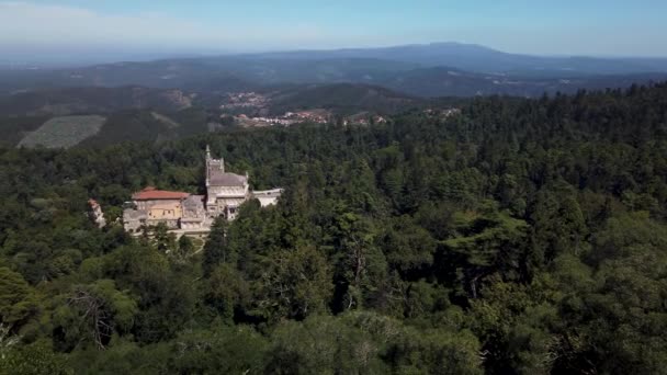 Luso Portugal Circa August 2020 Blick Auf Den Palast Von — Stockvideo