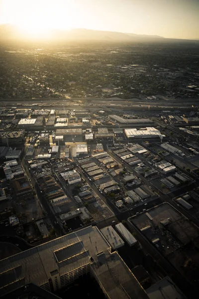 Vista Aérea Través Comunidades Urbanas Suburbanas Vistas Desde Las Vegas —  Fotos de Stock